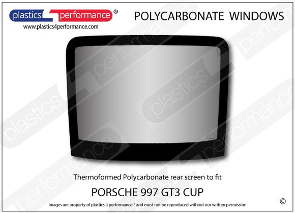 ポリカーボネート リアウインドウ｜Porsche 997 GT3 Cup