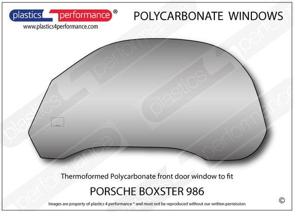 ポリカーボネート 左フロントドアウインドウ｜Porsche Boxster 986