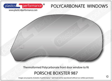 ポリカーボネート 左フロントドアウインドウ｜Porsche Boxster 987