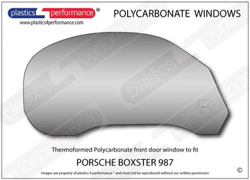 ポリカーボネート 右フロントドアウインドウ｜Porsche Boxster 987