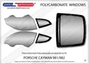 ポリカーボネート ウインドウキット｜Porsche Cayman 718 (982)