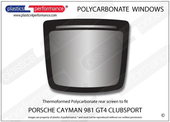 ポリカーボネート ウインドウキット｜Porsche Cayman 981 GT4 Clubsport MR
