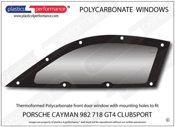 ポリカーボネート ウインドウキット｜Porsche Cayman 718 (982) GT4 Clubsport