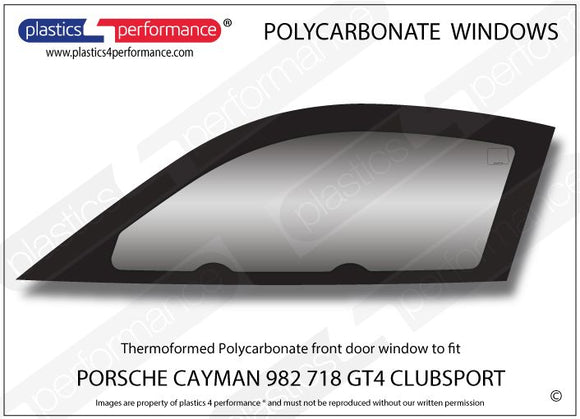 ポリカーボネート ウインドウキット｜Porsche Cayman 718 (982) GT4 Clubsport