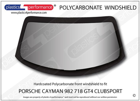 ポリカーボネート フロントウインドスクリーン｜Porsche Cayman 718 (982) GT4 Clubsport