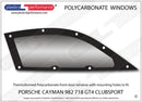 ポリカーボネート 右フロントドアウインドウ｜Porsche Cayman 718 (982) GT4 Clubsport