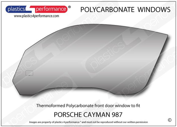ポリカーボネート 左フロントドアウインドウ｜Porsche Cayman 987