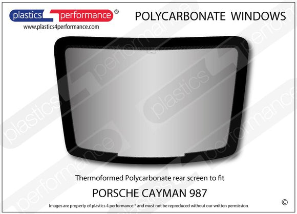 ポリカーボネート リアウインドウ｜Porsche Cayman 987