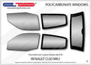 ポリカーボネート ウインドウキット｜Renault Clio Mk2 - 3dr Hatchback