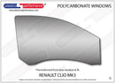 ポリカーボネート 右フロントドアウインドウ｜Renault Clio Mk3 - 3dr Hatchback