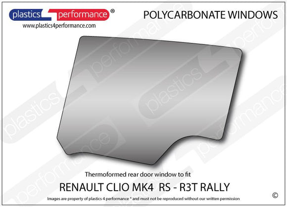 ポリカーボネート 左リアドアウインドウ｜Renault Clio MK4 RS R3T