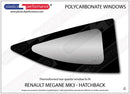 ポリカーボネート 右リアクォーターウインドウ｜Renault Megane MK3 - Coupe