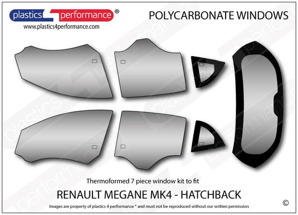 ポリカーボネート ウインドウキット｜Renault Megane MK4 - Hatchback