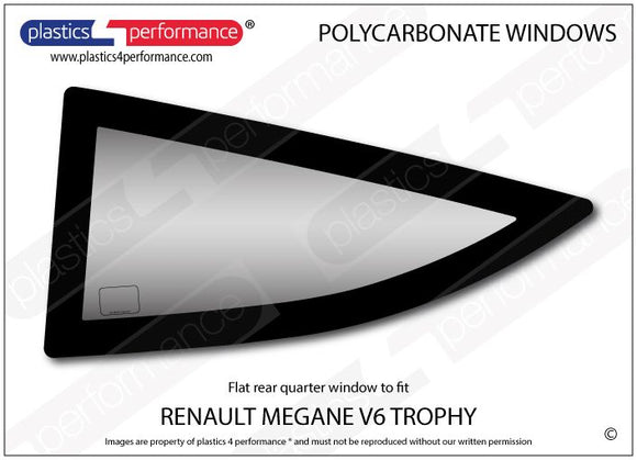 ポリカーボネート 左リアクォーターウインドウ｜Renault Megane V6 Trophy - 2nd Generation
