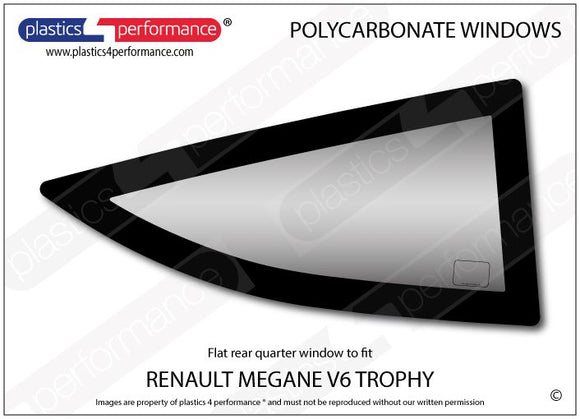 ポリカーボネート 右リアクォーターウインドウ｜Renault Megane V6 Trophy - 2nd Generation