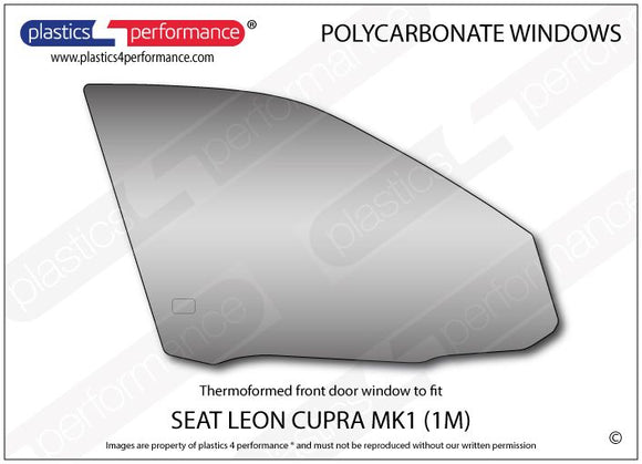 ポリカーボネート 右フロントドアウインドウ｜SEAT Leon MK1 1M