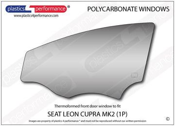 ポリカーボネート 左フロントドアウインドウ｜SEAT Leon MK2 1P