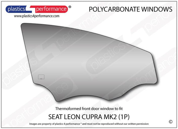 ポリカーボネート 右フロントドアウインドウ｜SEAT Leon MK2 1P