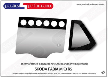 ポリカーボネート 左リアドアウインドウ｜Skoda Fabia MK3 R5