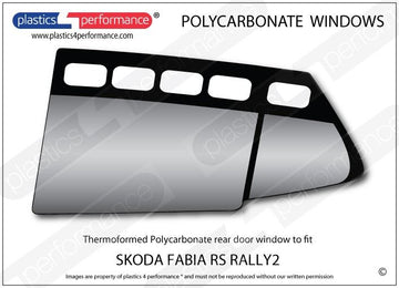 ポリカーボネート 左リアドアウインドウ｜Skoda Fabia RS Rally2