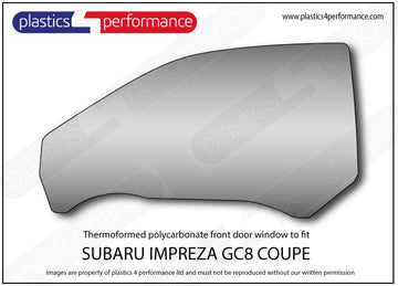 ポリカーボネート 左フロントドアウインドウ｜スバル Impreza GC8 Coupe