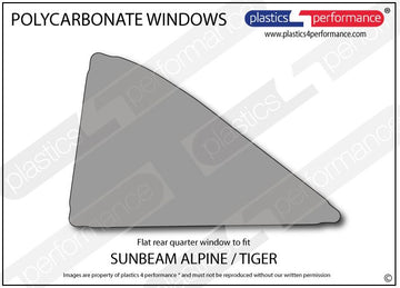 ポリカーボネート 左リアクォーターウインドウ｜Sunbeam Alpine / Tiger - Hardtop