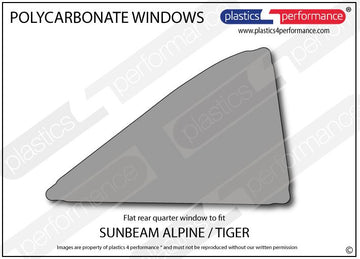 ポリカーボネート 右リアクォーターウインドウ｜Sunbeam Alpine / Tiger - Hardtop