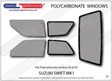 ポリカーボネート ウインドウキット｜スズキ Swift / Cultus MK1 - 3dr Hatchback