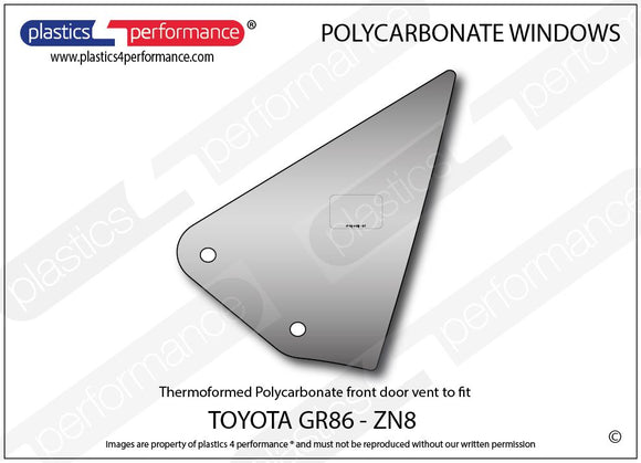 Plastics 4 Performance サイドウインドウ GR86 (ZN8)