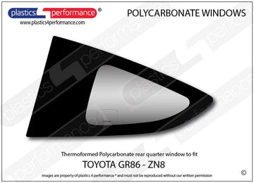 GR86/BRZ Lexan®ポリカーボネート製リアクォーターウインドウ - 0