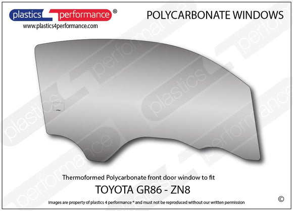 Plastics 4 Performance サイドウインドウ GR86 (ZN8)
