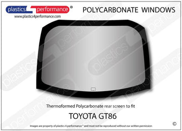 GT86 (ZN6) / BRZ (ZC6) Lexan®ポリカーボネート リアウィンドウ | 軽量＆高強度