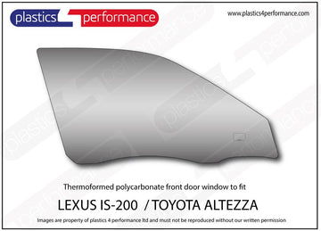 ポリカーボネート 右フロントドアウインドウ｜トヨタ ALTEZZA XE10