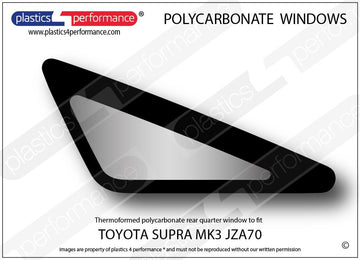 ポリカーボネート 左リアクォーターウインドウ｜トヨタ SUPRA MK3 JZA70