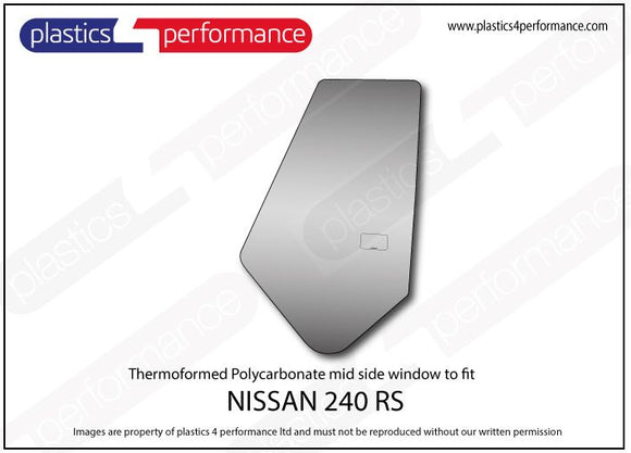 ポリカーボネート 右ミッドサイドウインドウ｜日産 240 RS