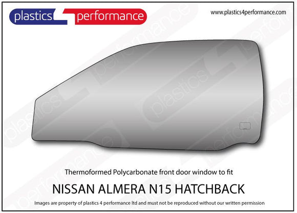 ポリカーボネート ウインドウキット｜日産 Almera N15 Hatchback