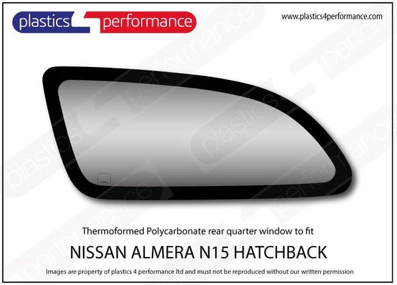 ポリカーボネート ウインドウキット｜日産 Almera N15 Hatchback