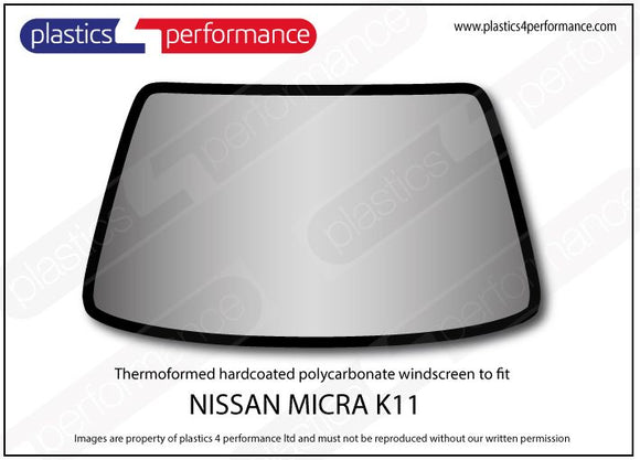 ポリカーボネート フロントウインドスクリーン｜日産 Micra K11