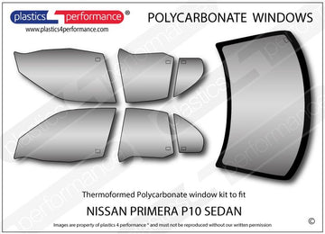 ポリカーボネート ウインドウキット｜日産 Primera P10 Sedan