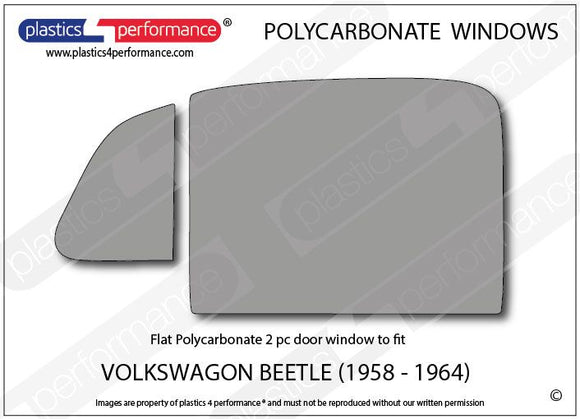 ポリカーボネート 左フロントドアウインドウ｜Volkswagen Beetle - 1958 - 1964