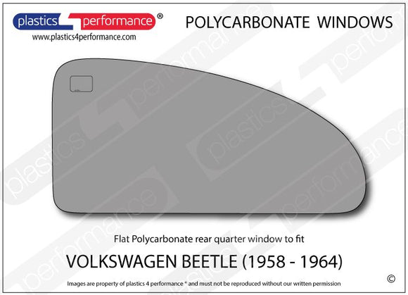 ポリカーボネート 左リアクォーターウインドウ｜Volkswagen Beetle - 1958 - 1964