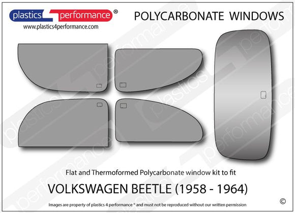 ポリカーボネート ウインドウキット｜Volkswagen Beetle - 1958 - 1964