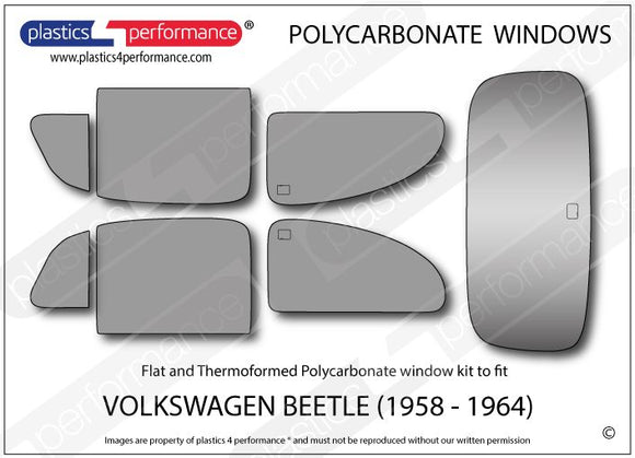 ポリカーボネート ウインドウキット｜Volkswagen Beetle - 1958 - 1964