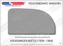 ポリカーボネート 右フロントドアウインドウ｜Volkswagen Beetle - 1958 - 1964