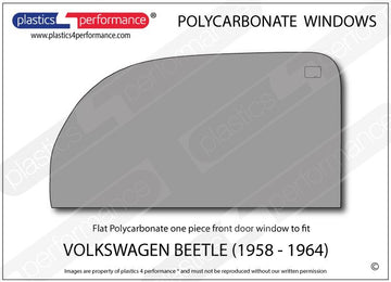 ポリカーボネート 左フロントドアウインドウ｜Volkswagen Beetle - 1958 - 1964