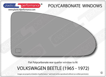ポリカーボネート 左リアクォーターウインドウ｜Volkswagen Beetle - 1965 - 1972