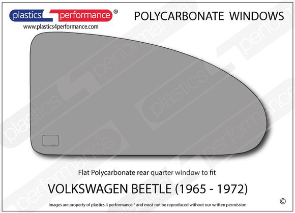 ポリカーボネート 左リアクォーターウインドウ｜Volkswagen Beetle - 1965 - 1972