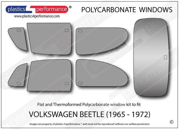 ポリカーボネート ウインドウキット｜Volkswagen Beetle - 1965 - 1972