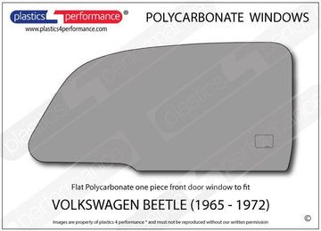 ポリカーボネート 左フロントドアウインドウ｜Volkswagen Beetle - 1965 - 1972
