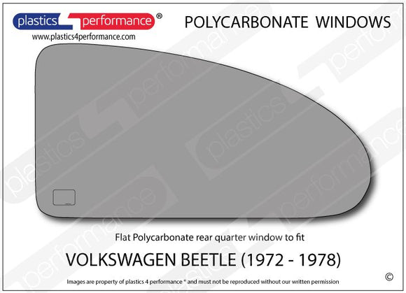 ポリカーボネート 左リアクォーターウインドウ｜Volkswagen Beetle - 1972 - 1978